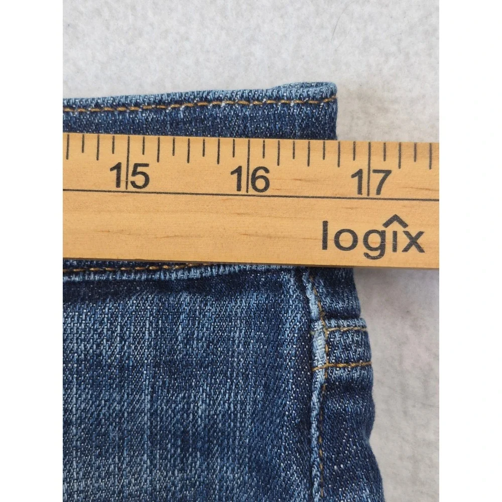 Lucky Brand Bermuda Jorts Women's 8/29 Dark Wash Long Denim Jean Shorts